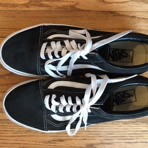 Black and white "old skool" vans